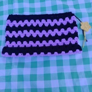 Crochet striped cat beanie